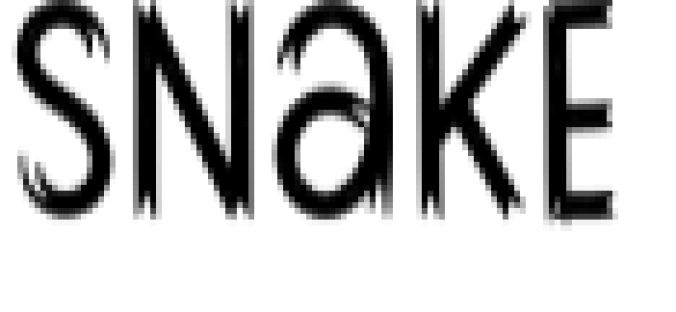 Snake Font Preview
