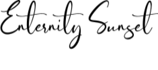 Enternity Sunset Font Preview