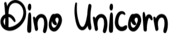 Dino Unicorn Font Preview