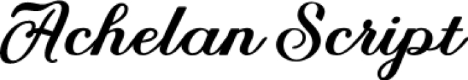 Achelan Scrip Font Preview