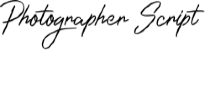 Photographer Script Font Preview