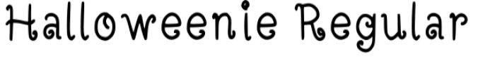 Halloweenie Font Preview