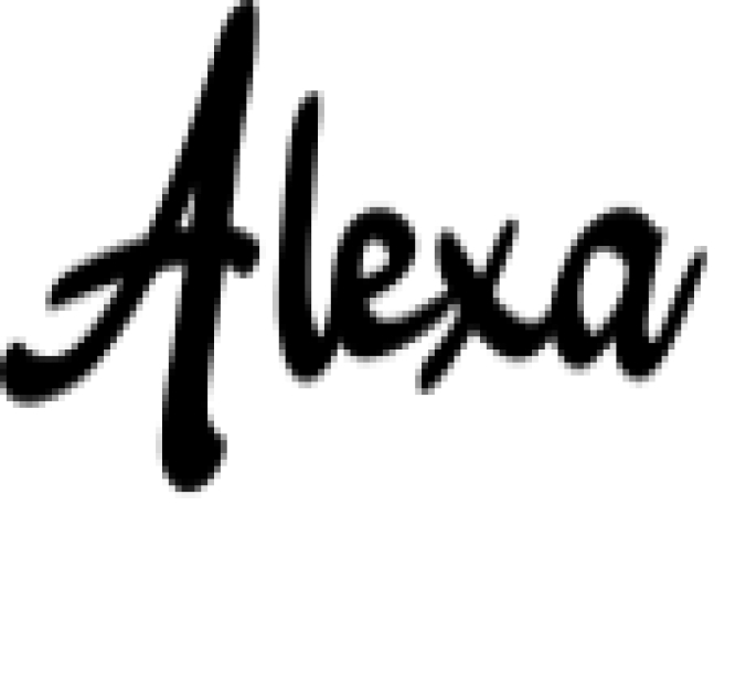 Alexa Script Font Preview
