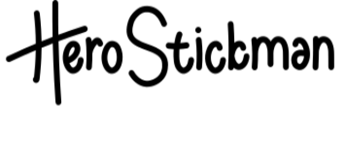 Hero Stickman Font Preview