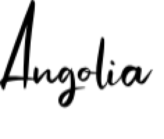 Angolia Script Font Preview