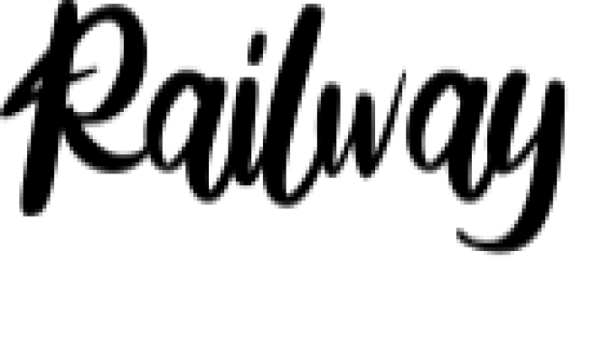 Railway Script Font Preview