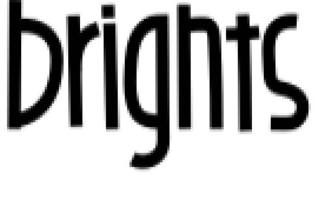 Brights Font Preview