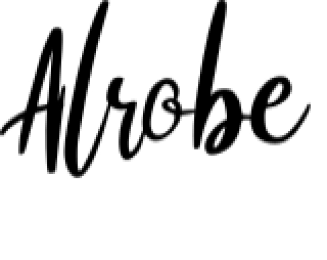 Alrobe Script Font Preview