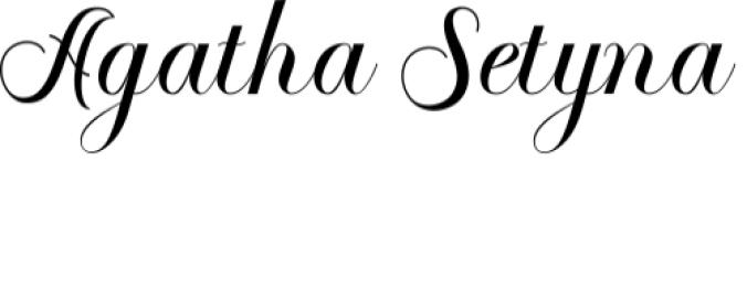 Agatha Setyna Font Preview
