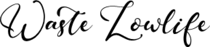 Waste Lowlife Font Preview