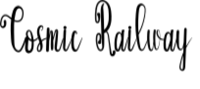 Cosmic Railway Font Preview