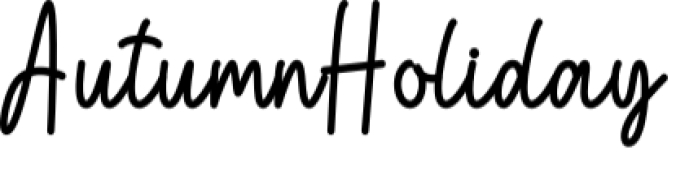 Autumn Holiday Font Preview