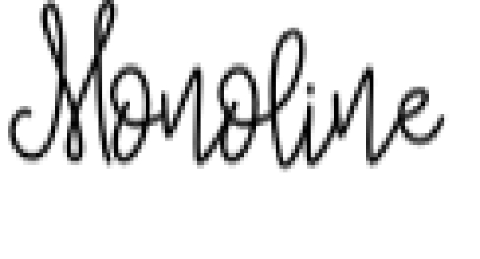 Monoline Font Preview