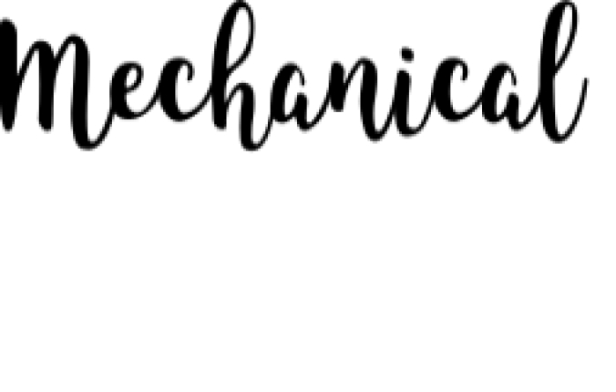 Mechanical Font Preview
