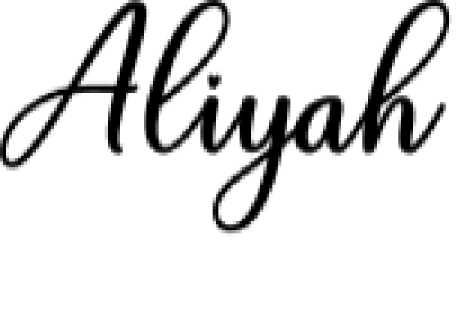 Aliyah Font Preview