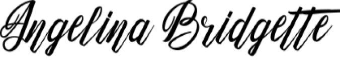 Angelina Bridgette Font Preview