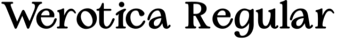 Werotica Font Preview