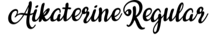 Aikaterine Font Preview