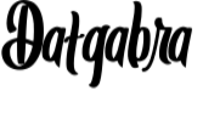Datgabra Font Preview