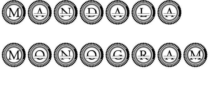 Mandala Monogram Font Preview