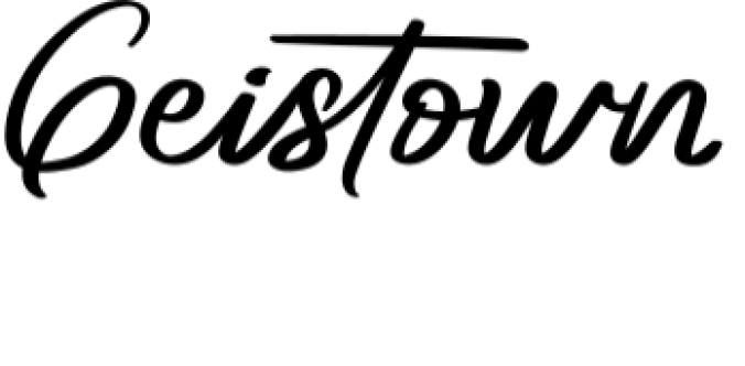 Geistown Font Preview