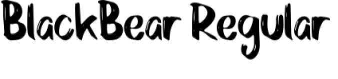 Black Bear Font Preview
