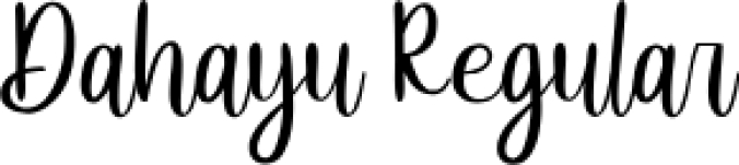 Dahayu Font Preview