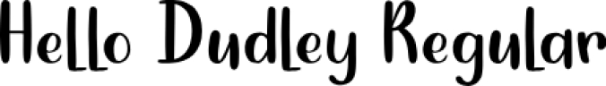 Hello Dudley Font Preview