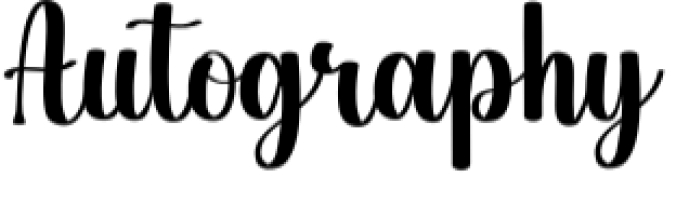 Autography Font Preview