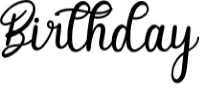 Birthday Font Preview