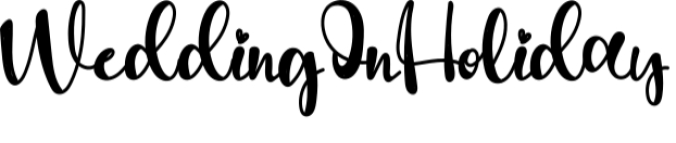 Wedding on Holiday Font Preview