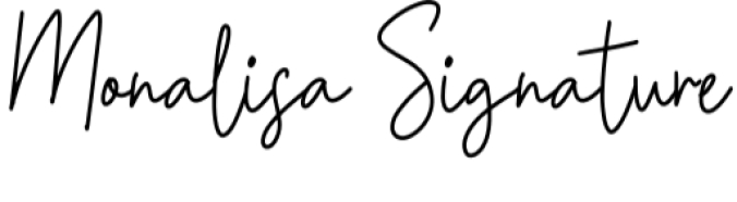 Monalisa Signature Font Preview