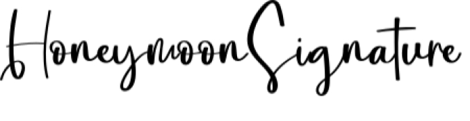 Honeymoon Signature Font Preview