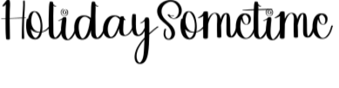 Holiday Sometime Font Preview