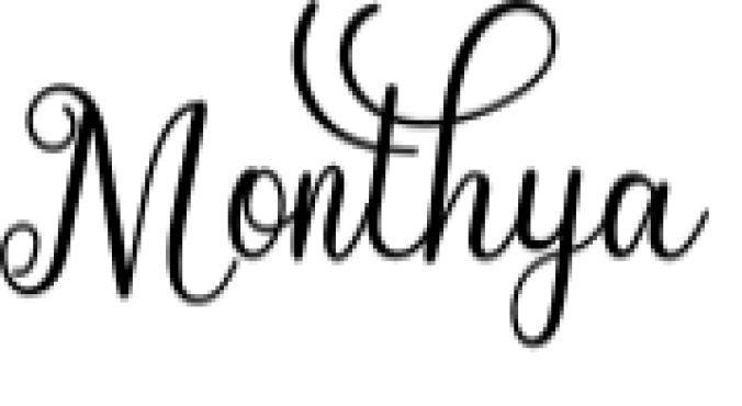 Monthya Font Preview