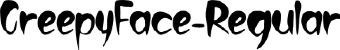Creepy Face Font Preview