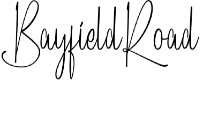 Bayfield Road Font Preview
