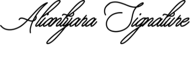 Aliantyara Signature Font Preview