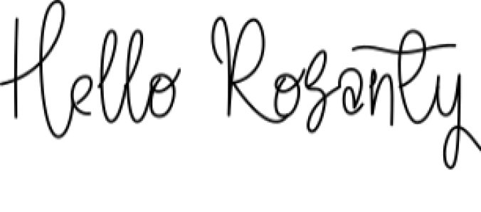 Hello Rosanty Font Preview