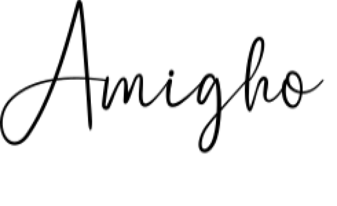 Amigho Signature Font Preview