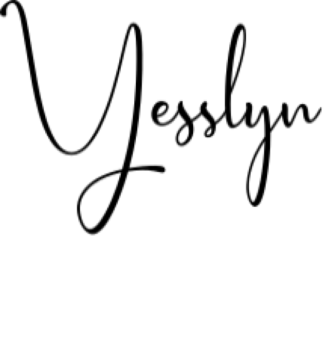Yesslyn Font Preview