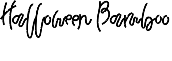 Halloween Bamboo Font Preview