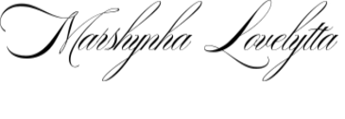 Marshynha Lovelytta Font Preview