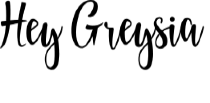 Hey Greysia Font Preview