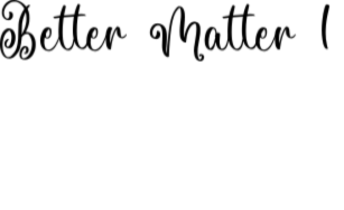 Better Matter Font Preview