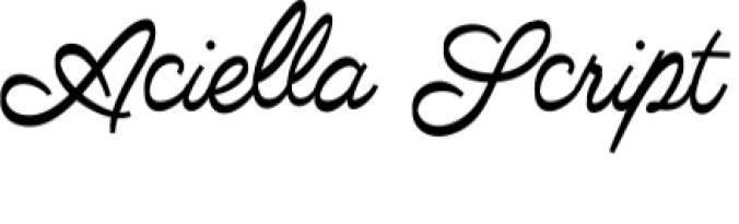 Aciella Script Font Preview