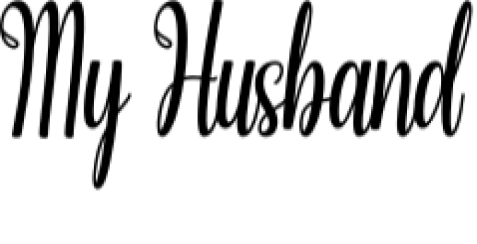 My Husband Font Preview