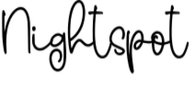 Nightspot Font Preview
