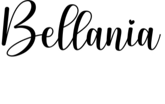 Bellania Font Preview
