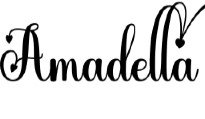 Amadella Script Font Preview